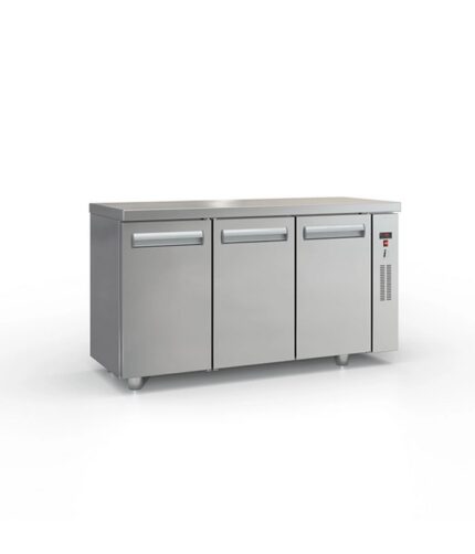 InoxDobros PS15070 Ανοξείδωτο Ψυγείο Πάγκος με 3 Πόρτες ( Χωρίς Μηχανή ) 150x70x87 cm