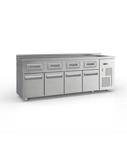 InoxDobros PSCAF225 Ανοξείδωτο Ψυγείο posto καφέ με 4 Πόρτες 225x60x87 cm