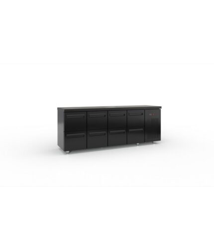InoxDobros PSM225708SIRBLC Black Ψυγείο Πάγκος με 8 Συρτάρια 225x70x87 cm