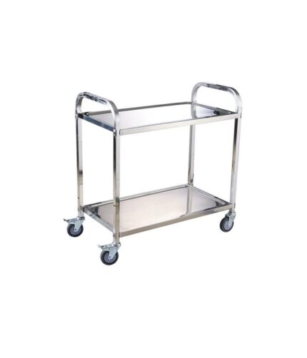VE15X Τρόλεϊ Σερβιρίσματος Inox 2 Επιπέδων 85x45x90 cm